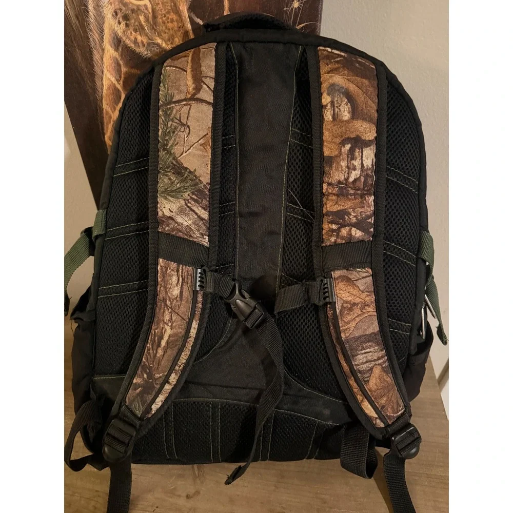 RealTree Camouflage Backpack Outdoor‎ Hiking Hunting Travel Bag Orange Lining